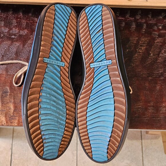 Rockport Men's Leather/Tweed Casual Shoes, Brown, Sz 13 - Picture 7 of 16